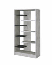 Load image into Gallery viewer, Magna Bookshelf in Faux Concrete &amp; Black 92532
