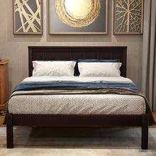 Load image into Gallery viewer, Platform Bed Frame with Headboard , Wood Slat Support , No Box Spring Needed ,Twin,Espresso
