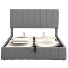 Load image into Gallery viewer, Full size Upholstered Platform bed with a Hydraulic Storage System - Gray
