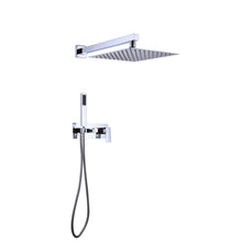 Lade das Bild in den Galerie-Viewer, Trustmade 10 Inches Polished Chrome Shower System Bathroom Luxury Rain Mixer Shower Combo Set Wall Mounted Rainfall Shower Head System, Rough-in Valve Body and Trim Included - 2W01
