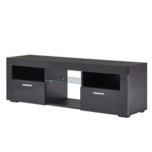 Carica l&#39;immagine nel visualizzatore di Gallery, Black morden TV Stand with LED Lights,high glossy front TV Cabinet,can be assembled in Lounge Room, Living Room or Bedroom,color:Black
