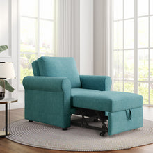 Carica l&#39;immagine nel visualizzatore di Gallery, 3-in-1 Sofa Bed Chair, Convertible Sleeper Chair Bed,Adjust Backrest Into a Sofa,Lounger Chair,Single Bed,Modern Chair Bed Sleeper for Adults,Teal
