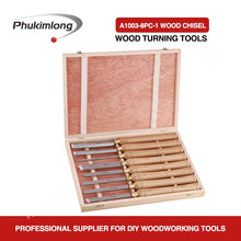 Görseli Galeri görüntüleyiciye yükleyin, Phukimlong 8PC Wood Turnning Tools High Speed Steel Lathe Cutter Tools Lathe Chisel wood turning chisel set
