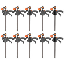 Load image into Gallery viewer, DTBD 4 Inch 2/3/4/5/10Pcs Woodworking Work Bar F Clamp Clip Set Hard Grip Quick Ratchet Release DIY Carpentry Hand Tool Gadget
