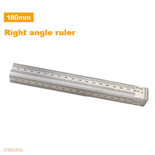 Carica l&#39;immagine nel visualizzatore di Gallery, High-precision Scale Ruler T-type Hole Ruler Stainless Woodworking Scribing Mark Line Gauge Carpenter Measuring Tool
