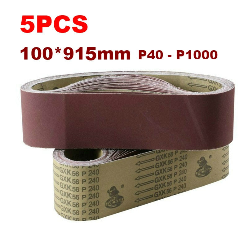 Sanding Belts 915*100mm 5Pcs 40-1000grit