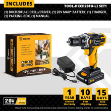 Load image into Gallery viewer, Cordless Drill Electric Screwdriver 12/16/20V MAX
