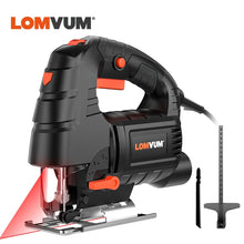Carica l&#39;immagine nel visualizzatore di Gallery, LOMVUM 850W  Electric Laser Jigsaw 6 Variable Speed Jig Saw for Woodworking  220V Cutting Metal Wood Aluminum 3 Setting Orbit
