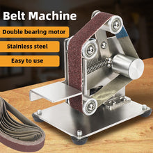Lade das Bild in den Galerie-Viewer, Mini Electric Belt Machine DIY Sanding Polishing Machine Portable Metal Belt Sander Edges Sharpener Machine Belt Grinder
