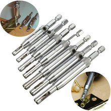 Load image into Gallery viewer, 4pcs/set Center Drill Bit Doors Self Centering Hinge Tapper Core Drill Bit Set Hole Puncher Woodworking Tools 5/64&quot;-11/64&quot;
