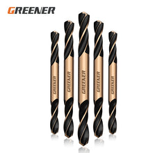 Load image into Gallery viewer, GREENER Auger Bit Double-headed Double-edged Metal Stainless Steel With Cobalt Ultrahard Drill Iron Drilling 3.0-6.0mm Drill Bit
