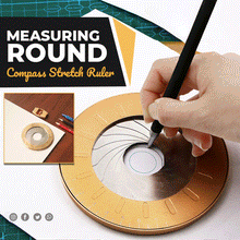 Load image into Gallery viewer, Adjustable Circle Drawing Ruler 10mm To 77mm Round Rotatable Compass
