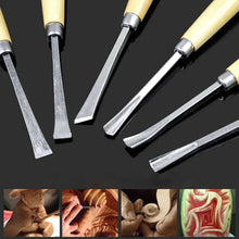 Charger l&#39;image dans la galerie, Manual Wood Carving Hand Chisel Tool Set 6pcs
