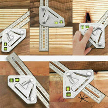 Görseli Galeri görüntüleyiciye yükleyin, Multifunctional Woodworking protractor  carpenter tools Triangle Ruler Angle Ruler Revolutionary Carpentry Tool Measuring Tools
