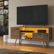 Загрузить изображение в средство просмотра галереи, LED TV Stands for Living Room 60 Inch TV Cabinet Stands Furniture TV Unit Bracket With 2 Drawers and 3 Open Storage Shelf
