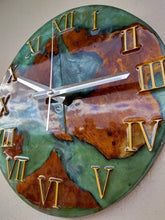 Загрузить изображение в средство просмотра галереи, Epoxy clock, Resin clock, Clock for wall, Epoxy Wall Clock, Resin Wall Clock, Wooden Wall Clock
