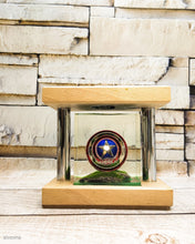 Load image into Gallery viewer, Woodtoolz Captain America&#39;s Shield Epoxy Lamp
