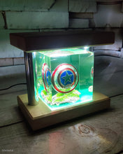 Load image into Gallery viewer, Woodtoolz Captain America&#39;s Shield Epoxy Lamp
