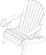 Carica l&#39;immagine nel visualizzatore di Gallery, Folding Adirondack Chair Plans / woodworking plans  / Project woodworking / pdf
