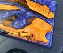 Load image into Gallery viewer, Charcuterie/cutting/cheese board/tray Wood/wooden resin epoxy
